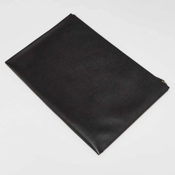 Yves Saint Laurent Black Grained Leather Medium Porte Document Bag - Picture 3 of 10